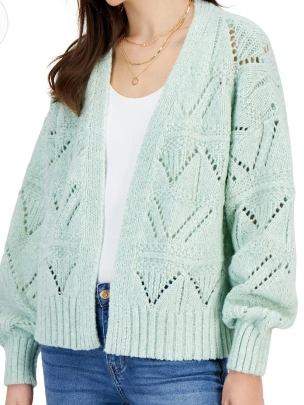 Hippie Rose sweater cardigan Preowned Size Medium